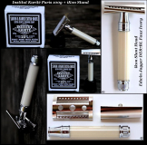 Ikon Slant Edwin Jagger DE87BL Faux Ivory con Stand e IK