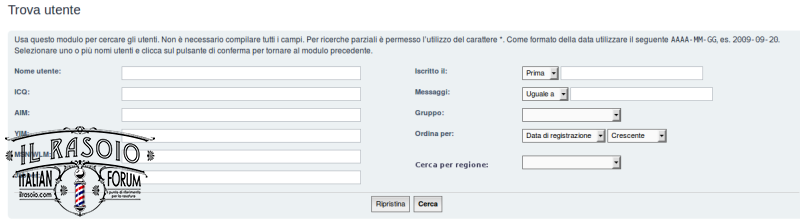 trova utente