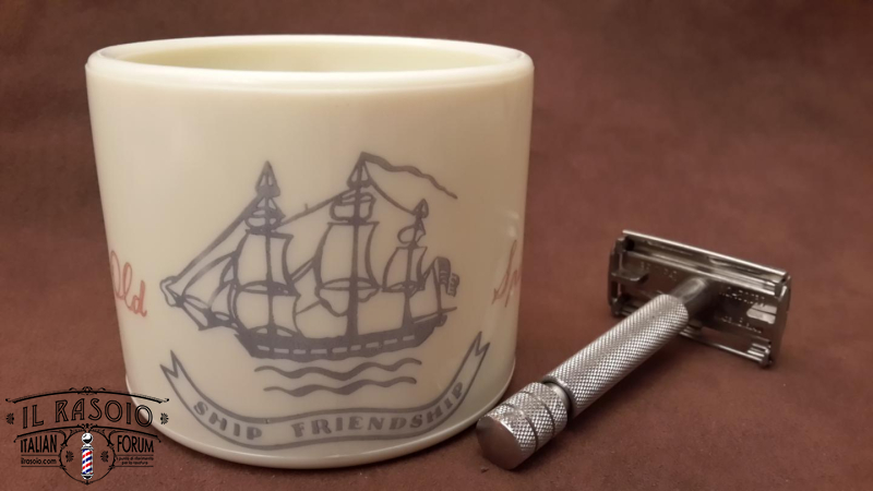 portasapone Old Spice 1948/primi anni 50,  Early Glass Mug