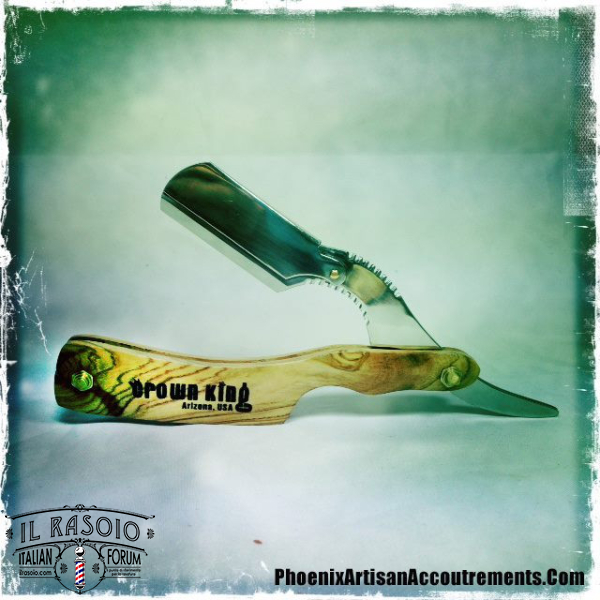 Crown King Shavette Tali Wood Straight razor