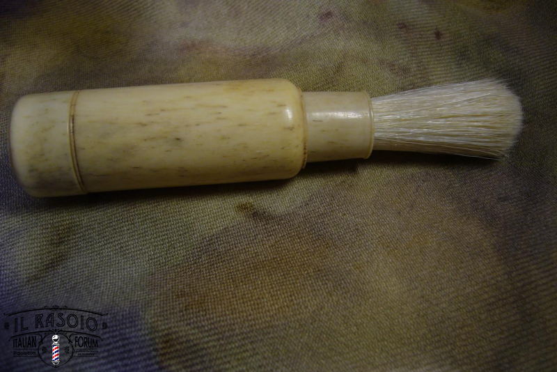 Bone travel shaving brush nuovo ciuffo Pandolfo