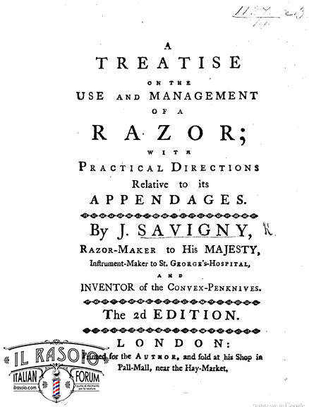 A Treatise on Razors - 1786