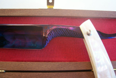 Mastro Livi in damasco Camillo Silvano blue 8/8, manico in madre perla