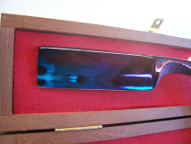 Mastro Livi in damasco Camillo Silvano blue 8/8, manico in madre perla