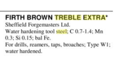 acciaio Firth's Treble