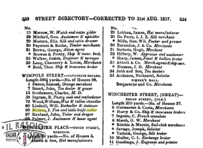 1818 Johnstone's London Commercial Guide, and Street Directory
