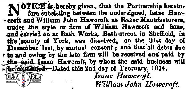 hawcroft & sons end 1874