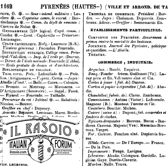 Bouchic à Tarbes 1804-14