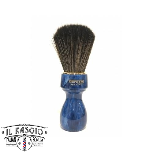mid 14075-pennello-barba-professionale-synt-dark-manico-blu-cobalto-zenith-507bc