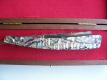Mastro Livi 7/8 lama inox blue tonge Manico abalone