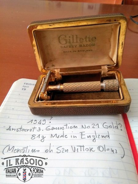 Gillette Aristocrat gold 1949