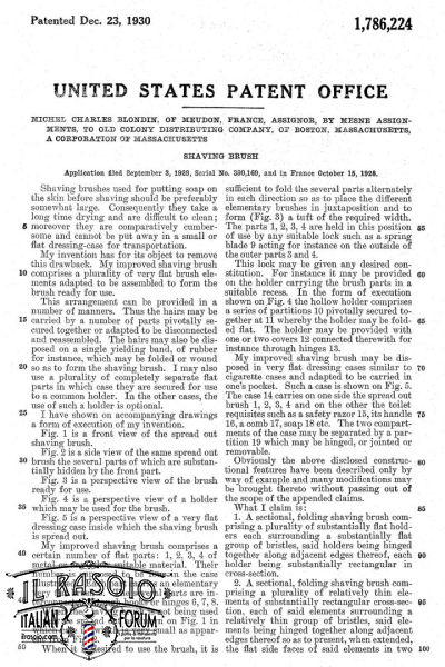 foldabrush US178622 brevetto
