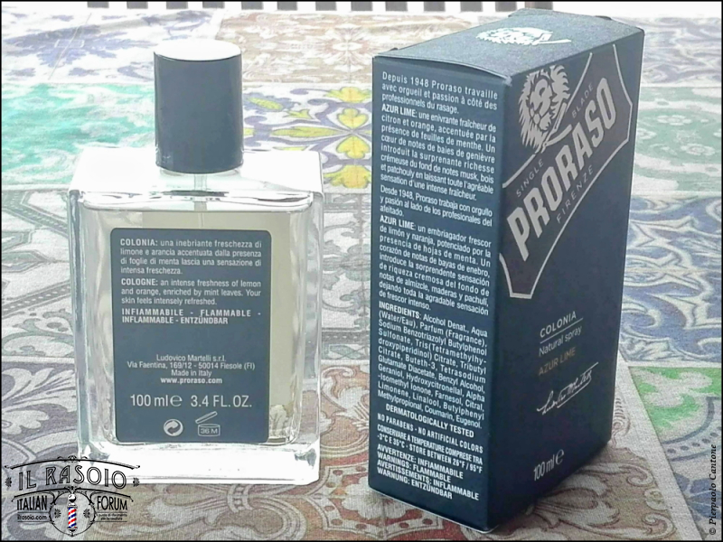 Proraso Single Blade Azur Lime Colonia