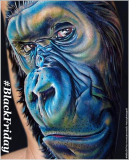 Black Friday Gorilla Tattoo