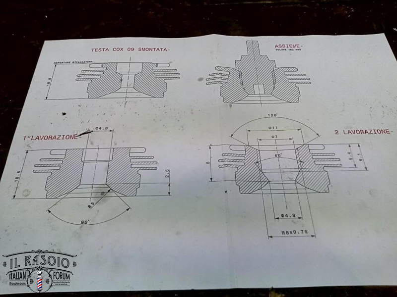 progetto testa motore per candele speciali turbo