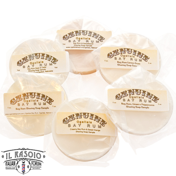 Ogallala Bay Rum shave soap sampler
